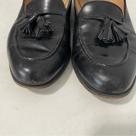 Salvatore Ferragamo Mens Black Leather Tassel Loafers Size 8D - Picture 9 of 9